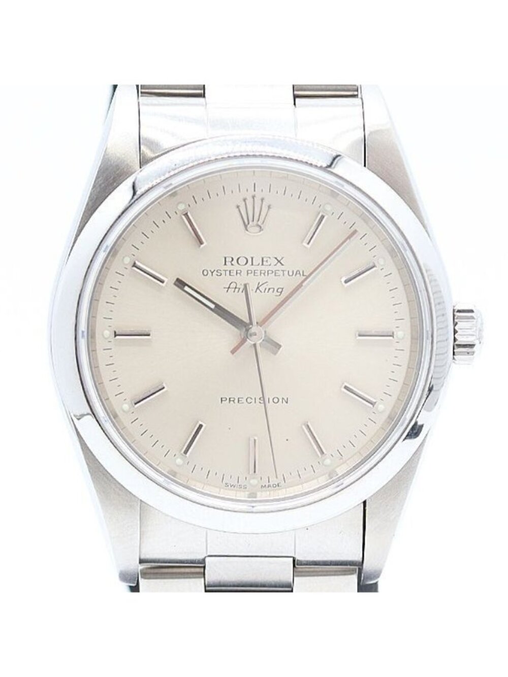 Rolex Air King SS Automatic Silver Dial Watch